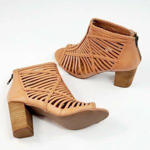 Not Rated Tan Wedge Platform Heels Size 7